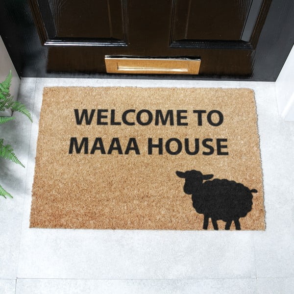 Zerbino in cocco 40x60 cm Welcome to Maaa House - Artsy Doormats-image-2