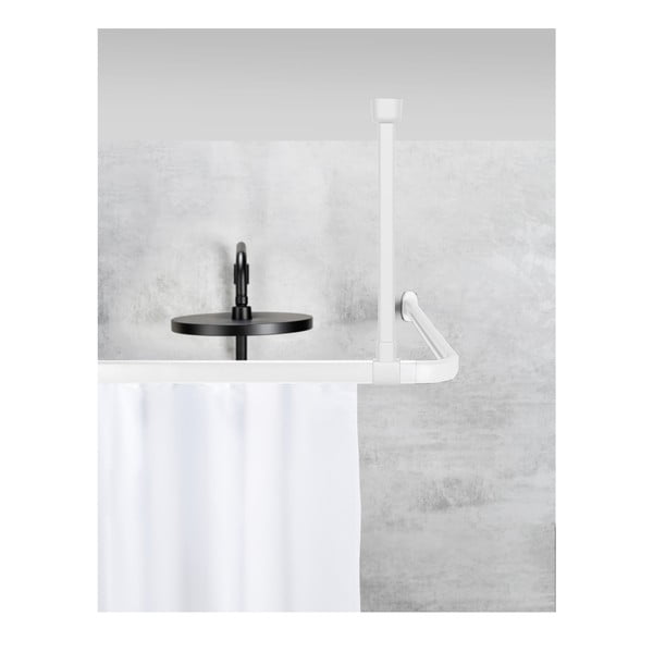 Supporto a soffitto bianco per tenda doccia Era - Wenko-image-1
