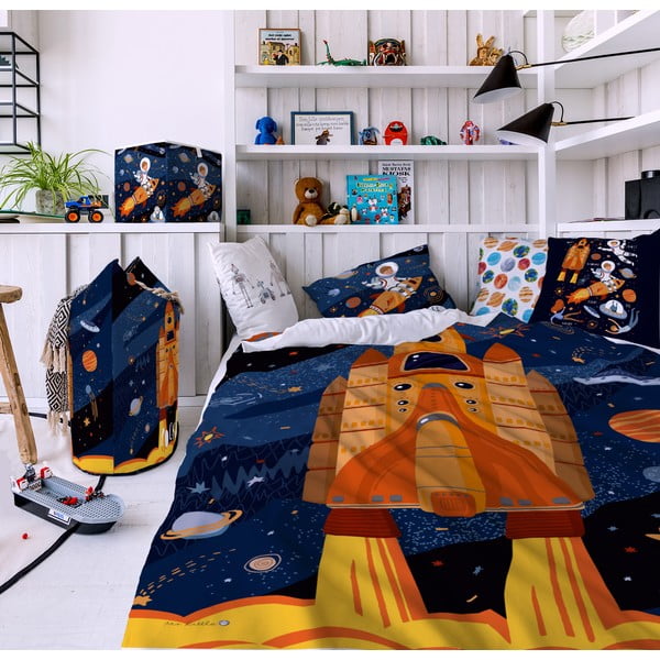 Biancheria da letto Fox Adventure in cotone sateen, 100 x 130 cm - Butter Kings-image-1