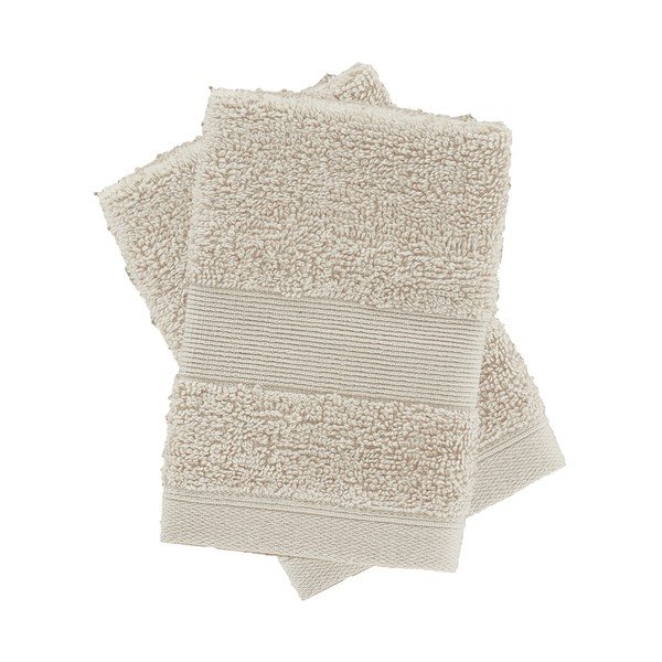 Set di asciugamani tipo terry beige in cotone 2 pz 30x30 cm Anti-Bacterial – Catherine Lansfield