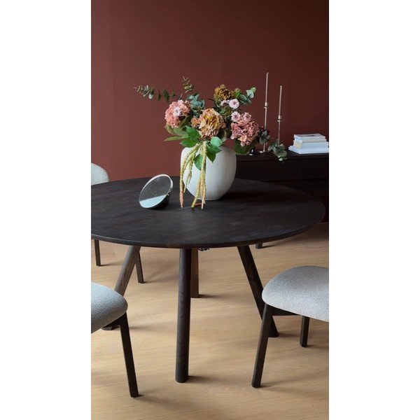 Tavolo da pranzo rotondo in rovere massiccio allungabile ø 140 cm Clapperton – Rowico-image-2