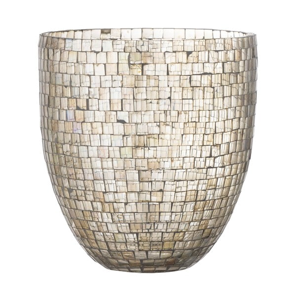 Vaso in vetro color argento Caen - Bloomingville