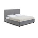 Letto matrimoniale imbottito grigio con contenitore, materasso e rete inclusi 180x200 cm Myra Bold – Bonami Selection