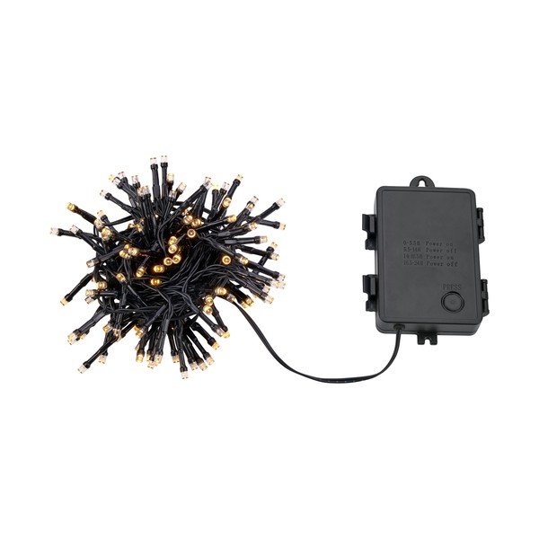Catena luminosa con alimentazione a batteria numero lampadine 160 pz lunghezza totale 12 m Solox – Markslöjd