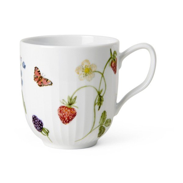 Tazza bianca in porcellana con motivo floreale 330 ml Hammershøi Summer - Kähler Design