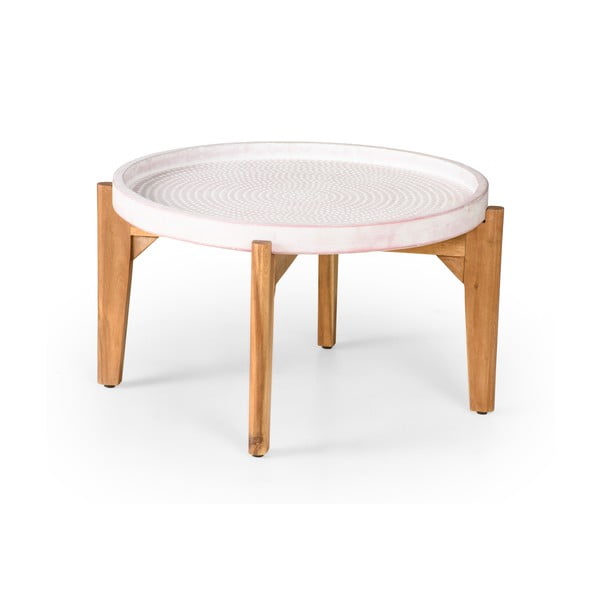 Tavolo da giardino con piano in cemento rosa Bari, ø 70 cm - Bonami Selection