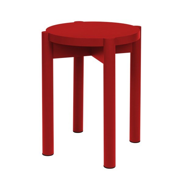 Sgabello rosso in faggio massiccio Hopp – noo.ma