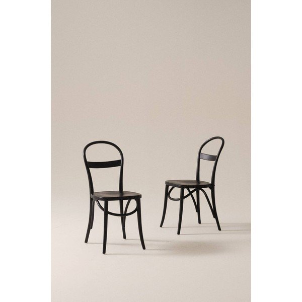 Sedie da pranzo in set nere in betulla massiccia 2 pz Rippats – Jotex-image-1