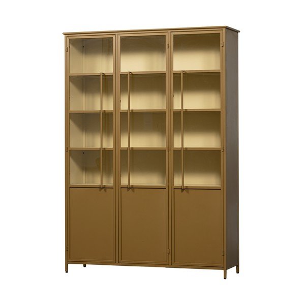 Vetrina color senape in metallo 140x200x44 cm Exhibit – WOOOD-image-2