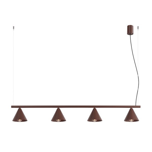 Lampadario marrone in acciaio Zylo – Sollux