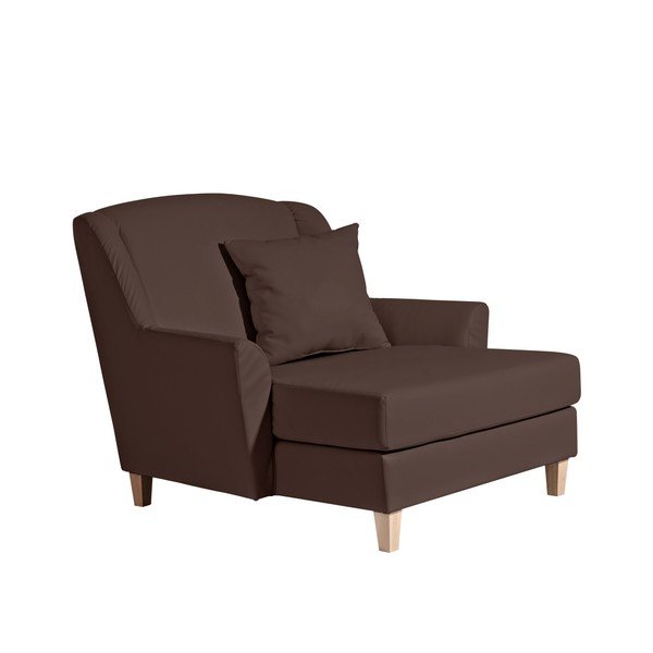 Poltrona lounge in similpelle Judith marrone scuro - Max Winzer