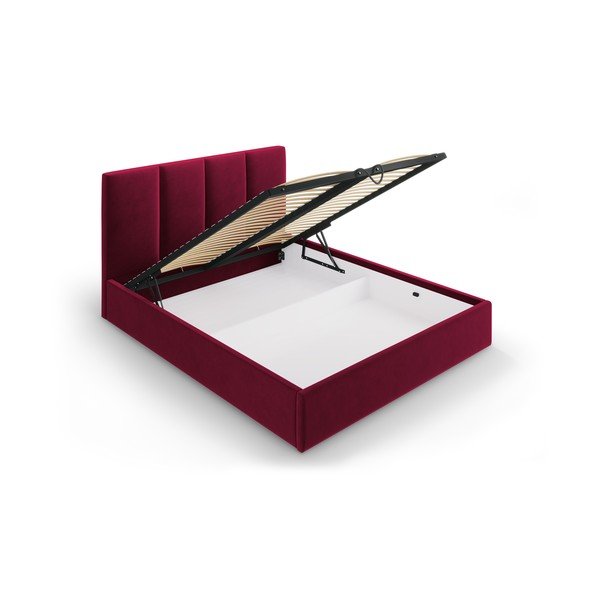 Letto matrimoniale in velluto rosso vino, 180 x 200 cm Juniper - Mazzini Beds-image-3