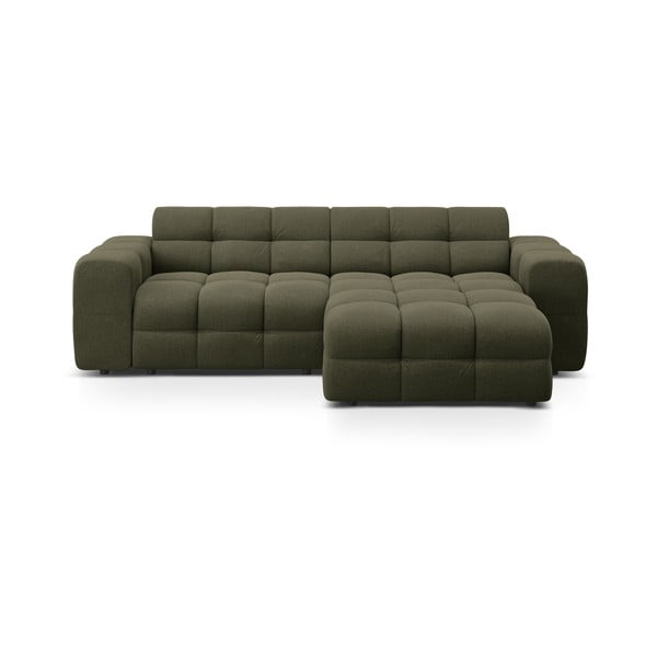 Divano angolare verde (con penisola a destra/con chaise lounge) Kendal – Micadoni 