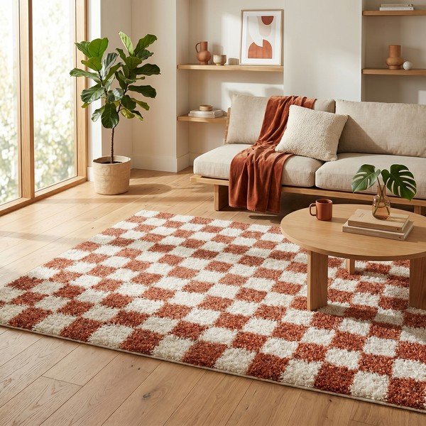Tappeto crema/terracotta 120x170 cm Grida - ESTE-image-4