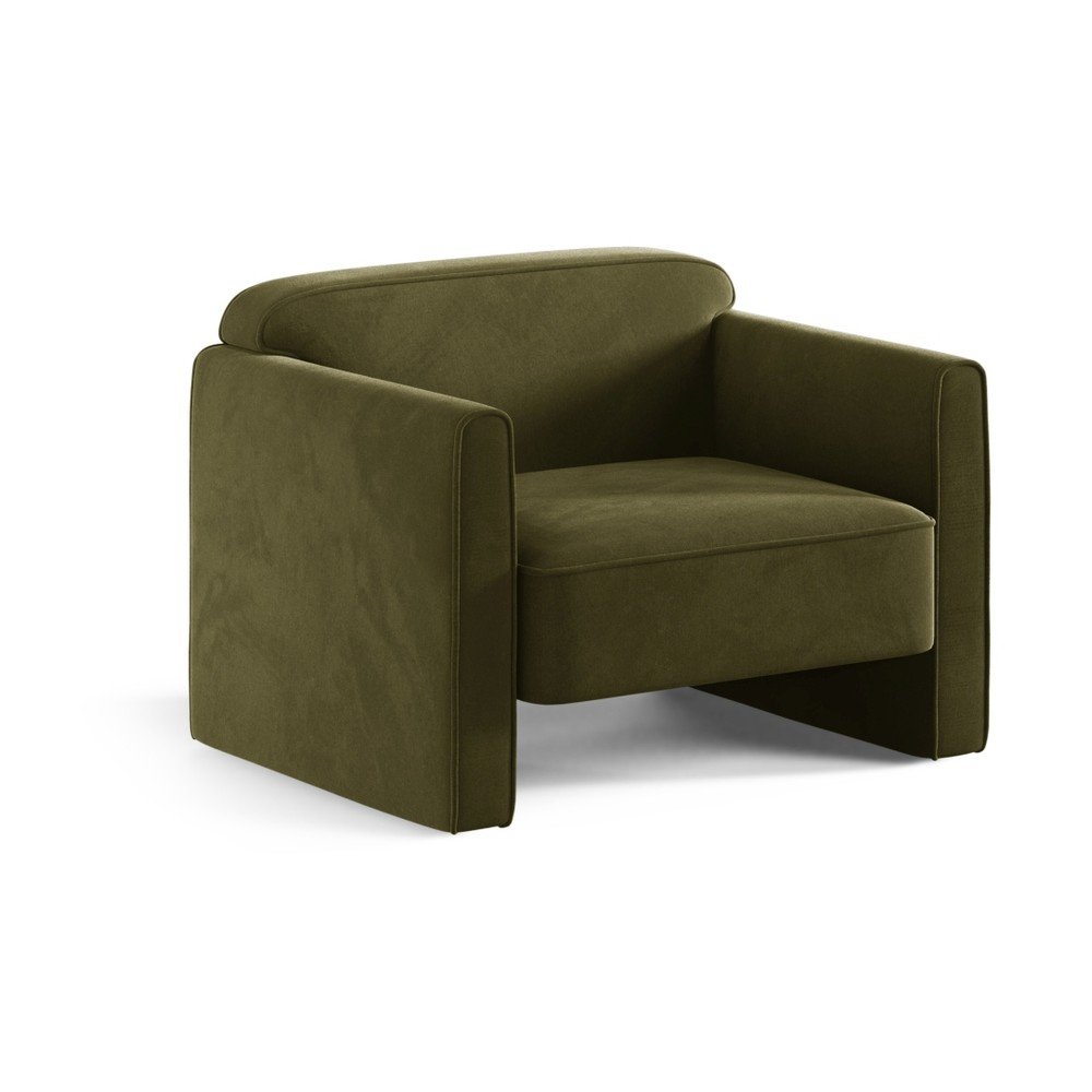 Poltrona verde con rivestimento in velluto Abby – Micadoni  | Poltrone