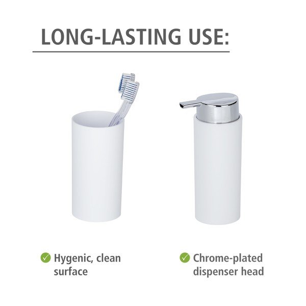 Set di accessori per il bagno bianco in plastica Calvo – Wenko-image-4