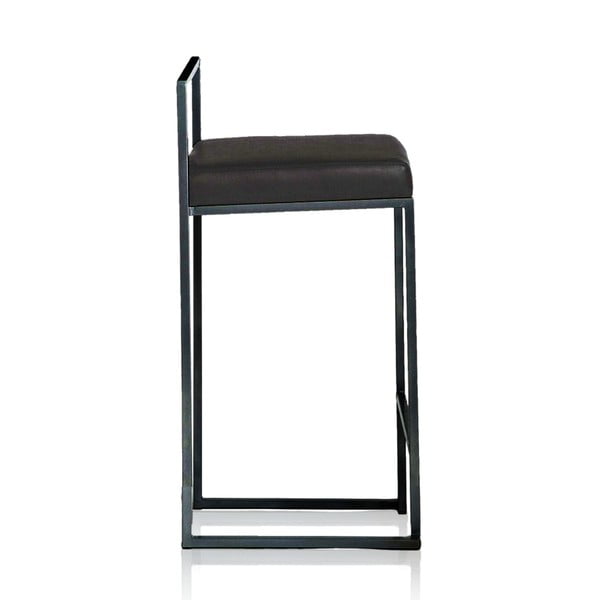 Sgabello da bar nero in similpelle (altezza della seduta 65 cm) Dodo – Tomasucci-image-2