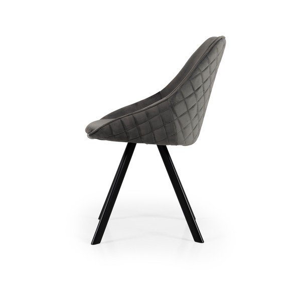 Sedie da pranzo in velluto grigio in un set di 2 pezzi Ritz - Tenzo-image-3