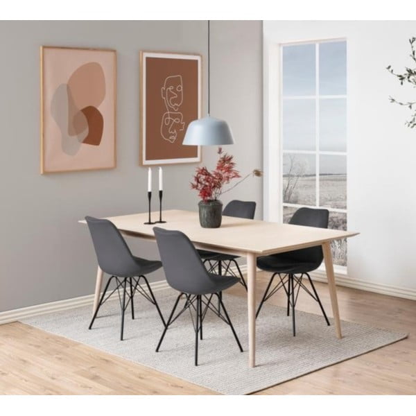 Sedia da pranzo nera e grigia Eris - Actona-image-1