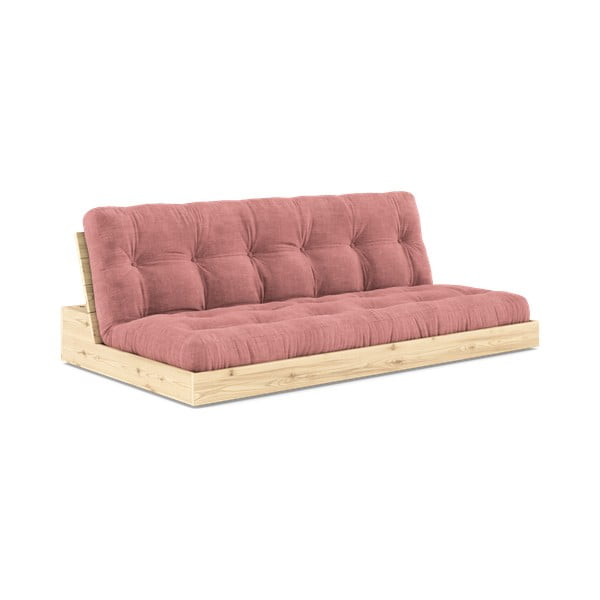 Divano letto in velluto a coste rosa 196 cm Base - Karup Design