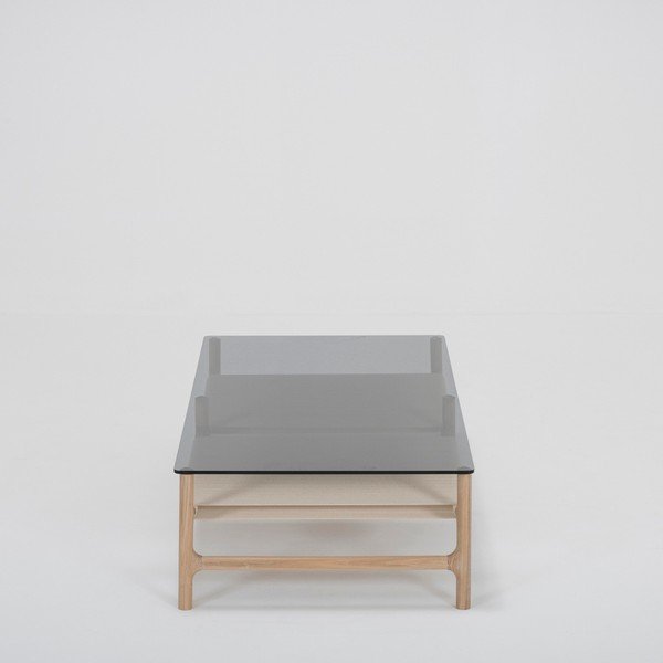 Tavolino in rovere massiccio, 120 x 60 cm Fawn - Gazzda-image-4