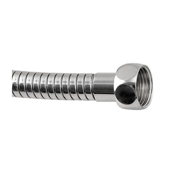 Tubo doccia in acciaio inox in argento lucido Powerflex - Sapho-image-1