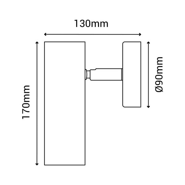 Lampada da parete nera, altezza 17 cm Milan - SULION-image-4