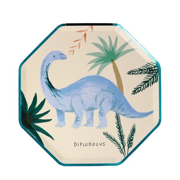 Vassoi di carta monouso in set da 8 Dinosaur Kingdom - Meri Meri-image-1