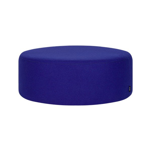 Poggiapiedi blu con rivestimento in lana Folk – noo.ma