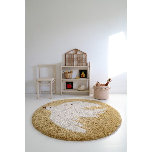 Tappeto per bambini in giallo ocra ø120 cm Bohemian Bird Miel – Nattiot-image-4