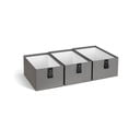 Scatole in set grigie in cartone 3 pz 20,5x29,5x14,5 cm Aston Paper Laminate – Bigso