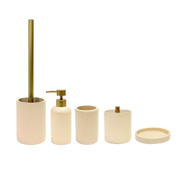 Scopino WC beige in poliresina Oria – douceur d'intérieur-image-4