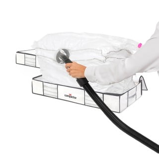 Set di 2 scatole bianche per sotto letto con imballaggio sottovuoto XLarge Underbed , 105 x 15,5 cm Life - Compactor
