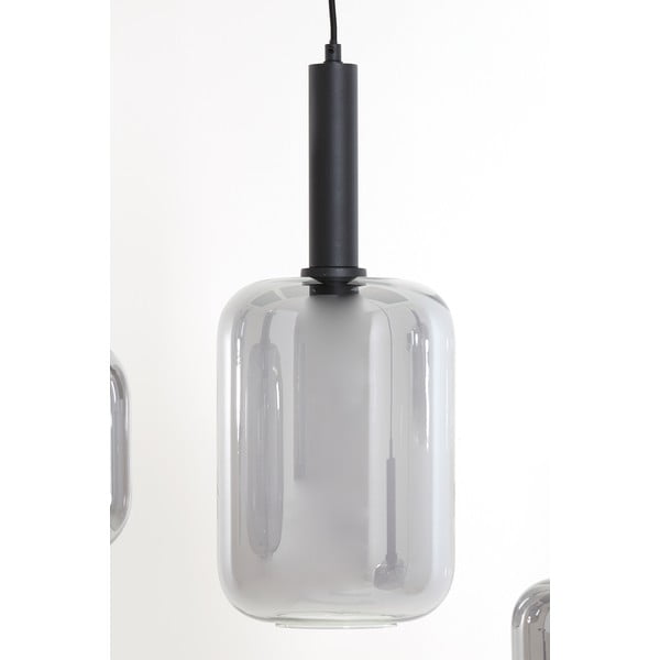 Lampada da soffitto nera con paralume in vetro 100x22 cm Lekar - Light & Living-image-2