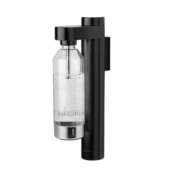 Set per bevande gassate nera in acciaio inox Brus – Stelton