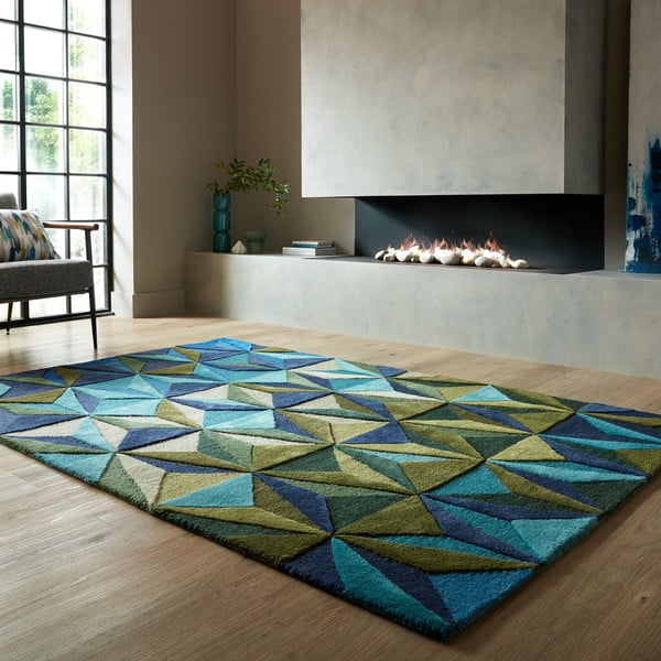 Tappeto in lana blu 120x170 cm Reverie - Flair Rugs-image-1
