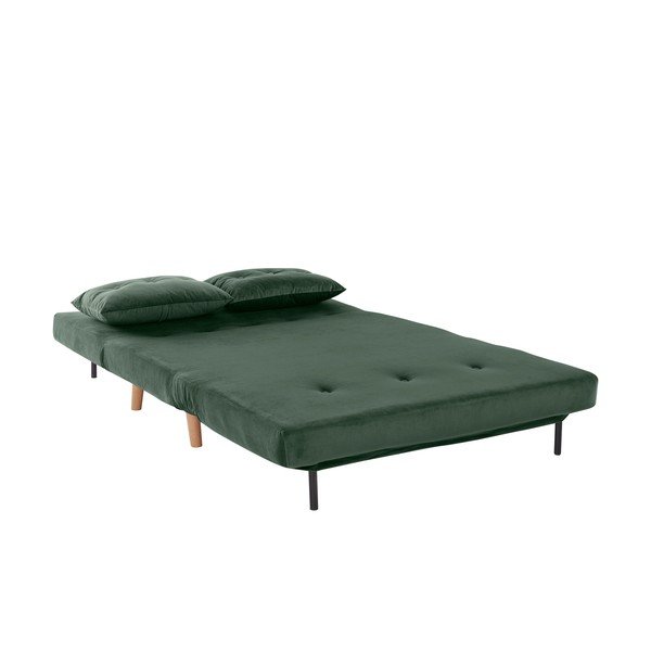Divano in velluto verde 125 cm Magalli - Støraa-image-4