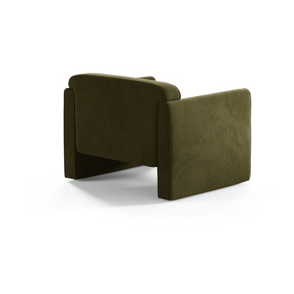 Poltrona verde con rivestimento in velluto Abby – Micadoni -image-2