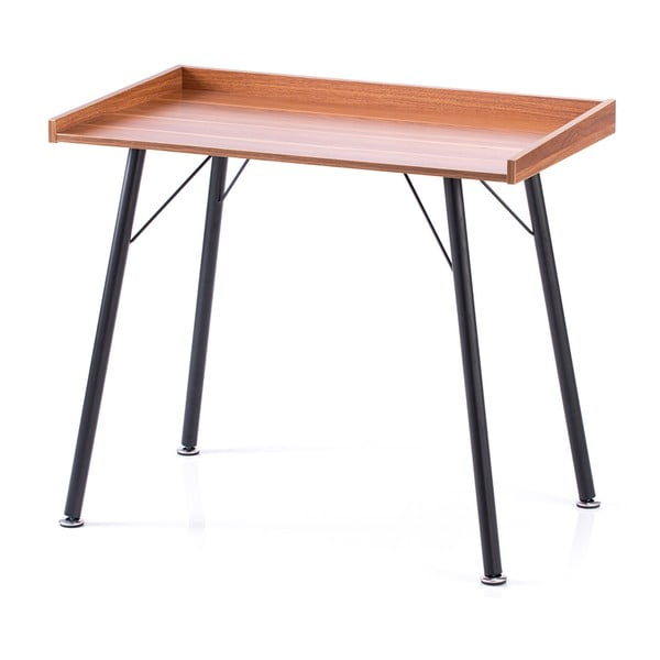 Tavolo da lavoro con piano in legno di noce 50x90 cm Fey - Homede