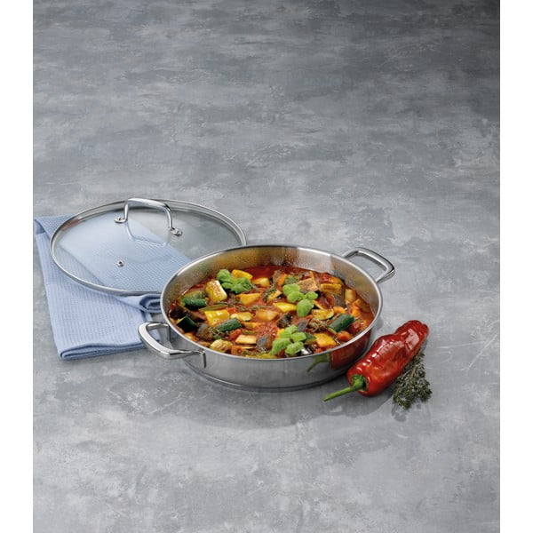 Padella di servizio in acciaio inox con coperchio , ø 28 cm Flavoria - Kela-image-1