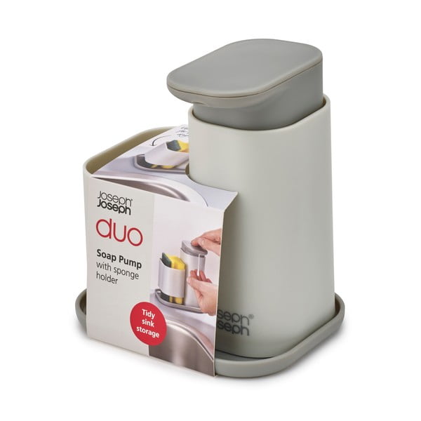 Dispenser di sapone grigio Duo - Joseph Joseph-image-4