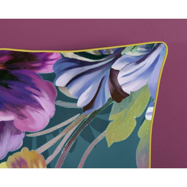 Lenzuolo singolo in cotone organico blu petrolio Sunflower, 140 x 200 cm Organic - Descanso-image-3