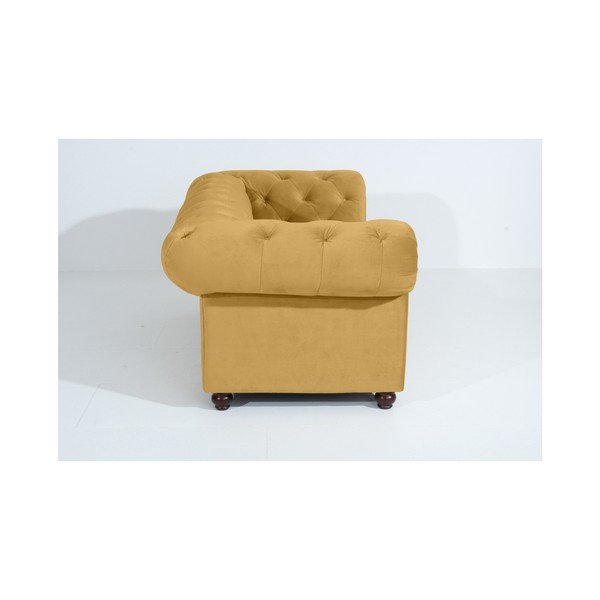 Divano giallo Orleans Velvet, 196 cm - Max Winzer-image-4