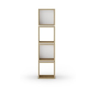 Libreria in rovere decorata in bianco e naturale 32x133 cm Lofty - Marckeric