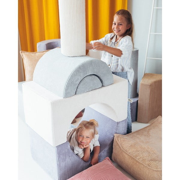 Gioco per psicomotricità color menta in velluto a coste 3 pz altezza totale 37 cm 75x49 cm Rainbow Montessori – Wigiwama-image-3