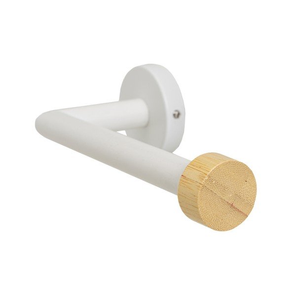 Porta carta igienica a parete in metallo bianco - Casa Selección-image-2