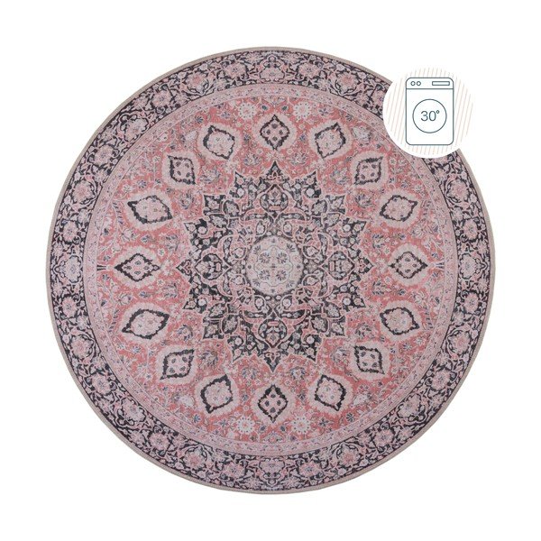 Tappeto rotondo lavabile rosa ø 180 cm FOLD Somerton - Flair Rugs