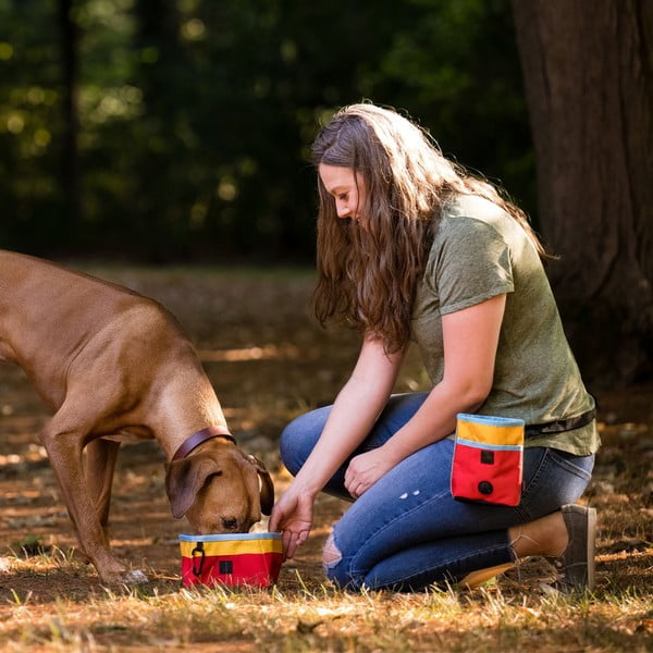 Ciotola da viaggio pieghevole in tessuto ø 18 cm Sunrise - P.L.A.Y.-image-1