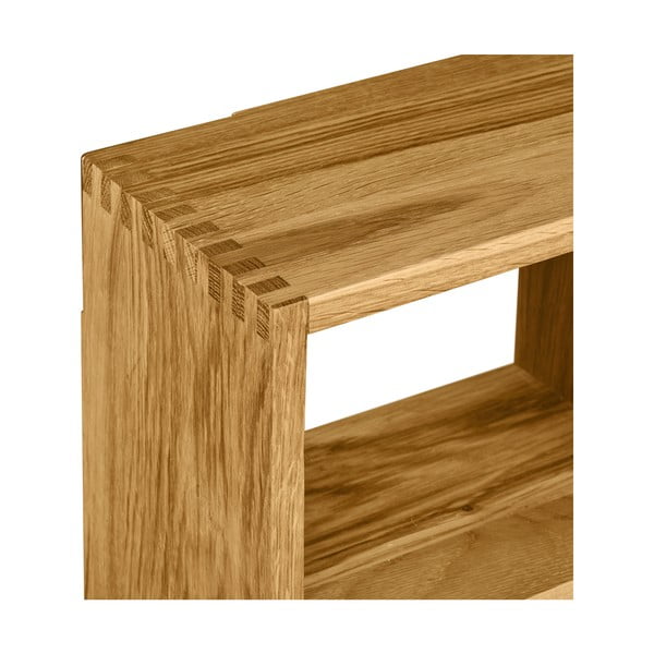 Mensola di colore naturale in rovere massiccio con ripiani multipli 15 cm Townsville – House Nordic-image-4