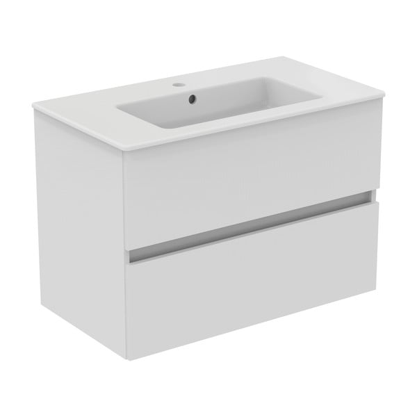 Mobile a sospensione bianco per sottolavabo 80x55 cm Eurovit+ - Ideal Standard-image-3